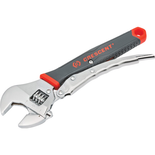 Locking Adjustable Dual Material Wrench, 10" L, 2-18/25" Max Width, Chrome/Polished Superchem Industries