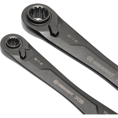 X6 4-in-1 Black Oxide Spline Ratcheting SAE Wrench Set, 2 Pieces, Imperial Superchem Industries