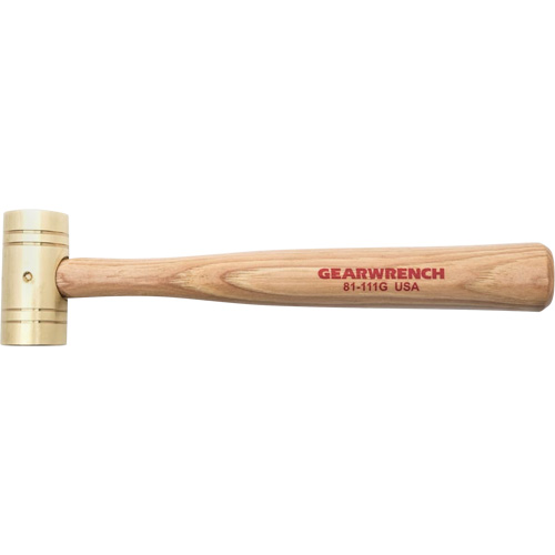 Marteau en laiton avec manche en noyer, Poids de la t&ecirc;te 1 lb, 11" lo Superchem Industries