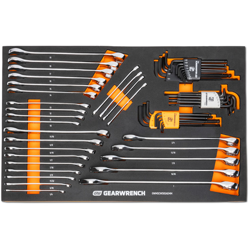 6-Point Combination Wrench and Hex Key Set in Foam Storage Tray Superchem Industries