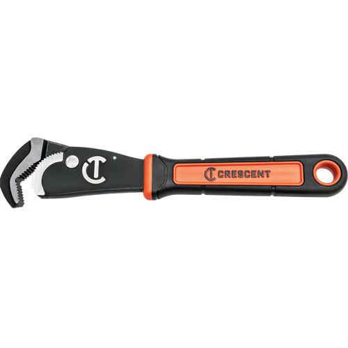 Self-Adjusting Dual Material Pipe Wrench, 1-1/2" Jaw Capacity, 12" Long, Black Oxide Finish, Cushion Handle Superchem Industries