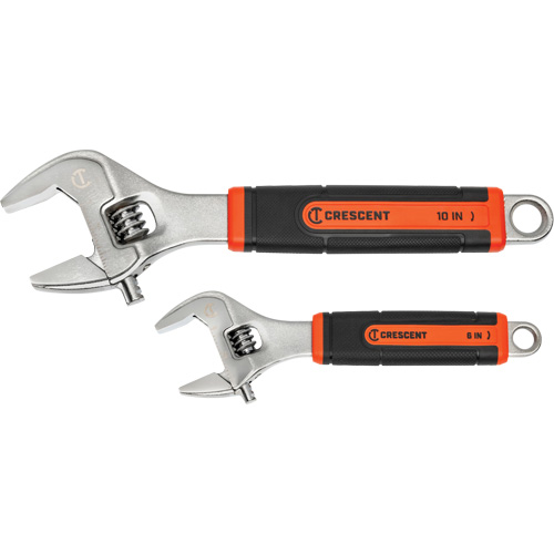 Quick-Fit-Jaw Adjustable Wrench Set, Adjustable, 2 Pieces, Imperial and Metric Superchem Industries