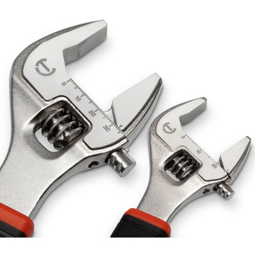Quick-Fit-Jaw Adjustable Wrench Set, Adjustable, 2 Pieces, Imperial and Metric Superchem Industries