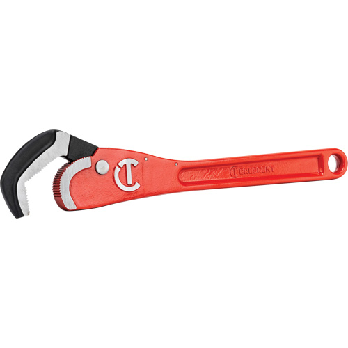 Self-Adjusting Steel Pipe Wrench, 2-1/2" Jaw Capacity, 16" Long, Powder Coated Finish, Non-Ergonomic Handle Superchem Industries