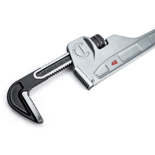 Cl&eacute; &agrave; tuyaux, Cap des m&acirc;choires 6", Longueur 48", Fini Rev&ecirc;tement en poudre, Prise Non-ergonomique Superchem Industries