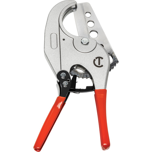 Ratcheting PVC Pipe Cutter with Dipped Grips, 1/4"- 2-3/8" Capacity Superchem Industries