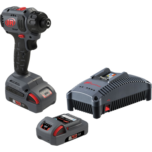Cordless Compact Screwdriver Kit, 1/4", 37 ft-lbs Max. Torque, 20 V, Lithium-Ion Superchem Industries