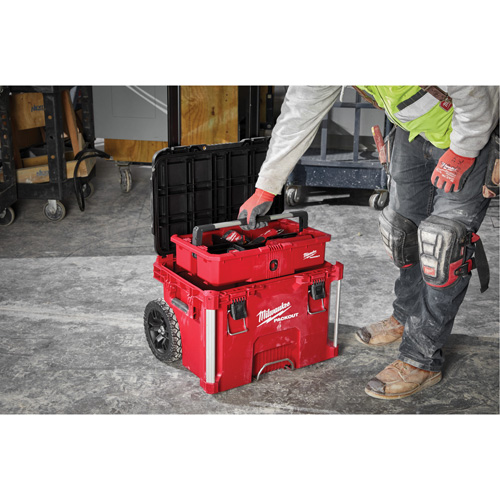 PACKOUT Rolling Tool Box, 18" x 22" x 19-1/2", Black/Red Superchem Industries