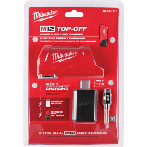 M12 TOP-OFF Power Supply and Charger, 12 V, Lithium-Ion Superchem Industries