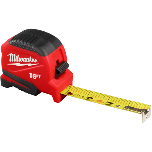 Compact Tape Measure, 1" x 16' Superchem Industries