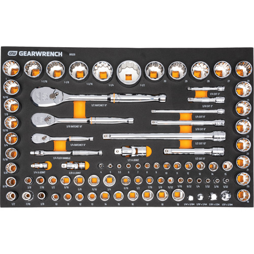 Mechanics Tool Set in Modular Foam Trays with Storage Unit, 194 Pieces Superchem Industries