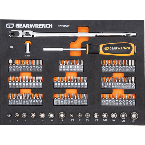 Mechanics Tool Set in Modular Foam Trays with Storage Unit, 194 Pieces Superchem Industries