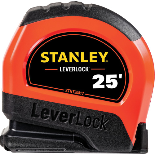 High-Visibility LEVERLOCK&reg; Tape Measure, 25', Imperial Graduations Superchem Industries