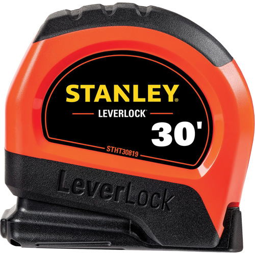 High-Visibility LEVERLOCK&reg; Tape Measure, 30', Imperial Graduations Superchem Industries