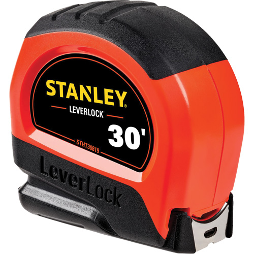 High-Visibility LEVERLOCK&reg; Tape Measure, 30', Imperial Graduations Superchem Industries