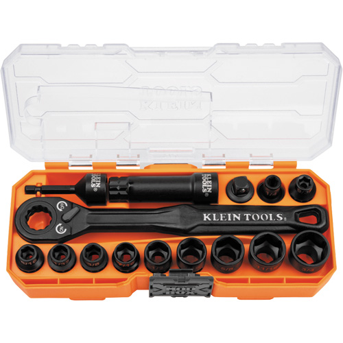 Jeu de douilles &agrave; chocs ouvertes essentielles KNECT, 28 Mcx, Chocs, Prise de 3/8" Superchem Industries