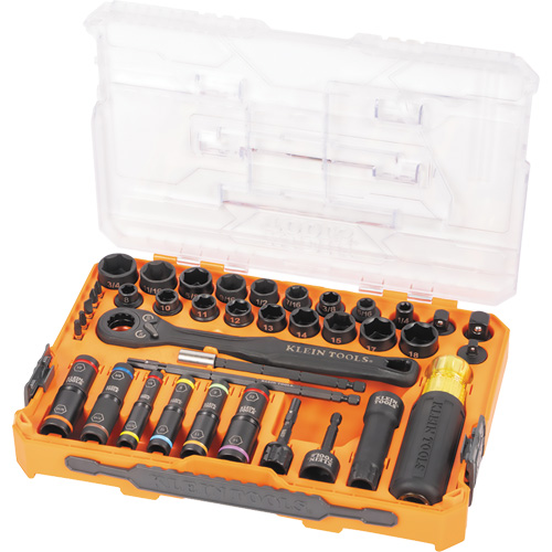 KNECT Complete Impact Pass Through & Flip Socket Set, 39 Pcs, Impact Superchem Industries