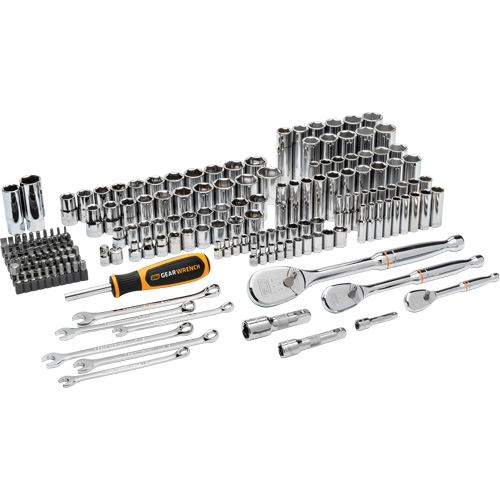 1/4", 3/8”, & 1/2" Drive 90T SAE/MM Mechanics Hand Tool Set Superchem Industries