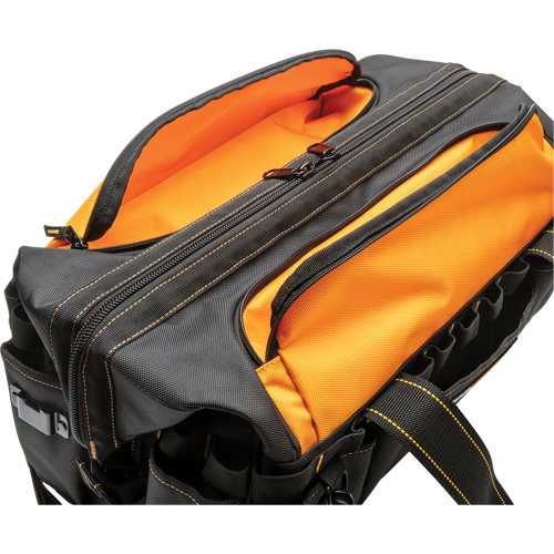 Sac &agrave; outils de 20" pour les professionnels, Nylon, 33 pochettes, Noir/Orange Superchem Industries