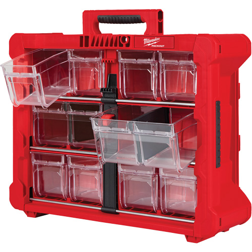 Organisateur PACKOUT &agrave; bac inclinable, 15-1/5" x 19-7/10" x 6-7/10", Noir/Rouge Superchem Industries