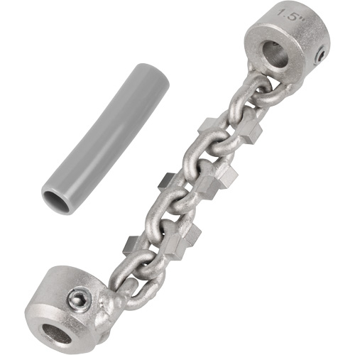 Chaîne de nettoyage de tuyaux de 1-1/4" - 1-1/2" pour c&acirc;ble de serpent &agrave; chaîne de 1/4" Superchem Industries