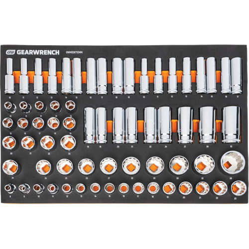 MEGAMOD Metric Mechanics Tool Set in Modular Foam Trays with Rolling Cabinet, 358 Pieces Superchem Industries