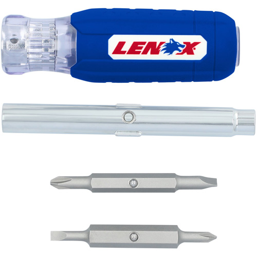 6-in-1 Multi-Bit Screwdriver, Textured Handle Superchem Industries