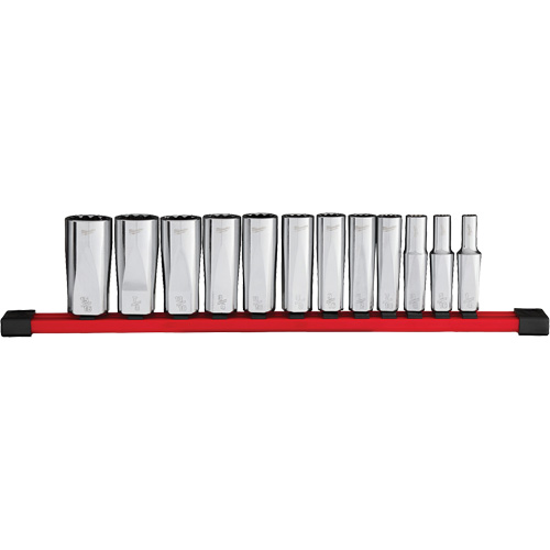 12-Point Deep Well SAE Socket Set, 12 Pcs, 3/8" Drive Size, Deep Superchem Industries