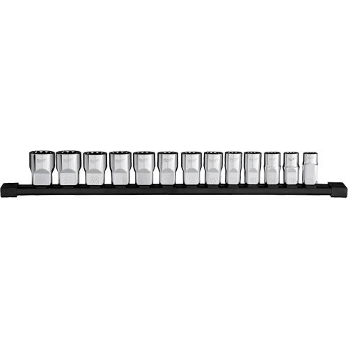 12-Point Metric Socket Set, 13 Pcs, 1/2" Drive Size Superchem Industries