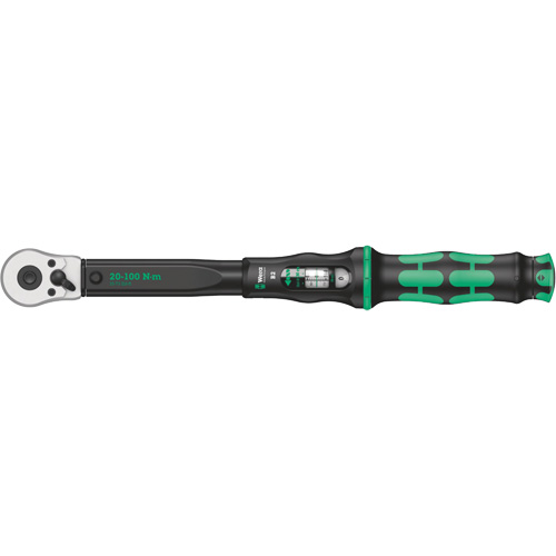 Cl&eacute; dynamom&eacute;trique Click-Torque B2 avec cliquet r&eacute;versible, &agrave; cliquer, Entraînement 3/8" carr&eacute;, 20 - 100 Nm Superchem Industries