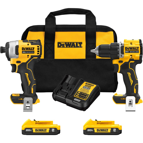 ATOMIC Brushless Compact Drill/Driver & Impact Driver Combo Kit, Lithium-Ion, 20 V Superchem Industries