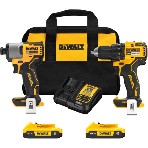 Brushless Cordless Drill/Driver & Impact Driver Combo Kit, Lithium-Ion, 20 V Superchem Industries