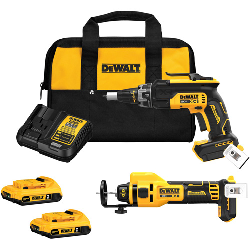XR&reg; Brushless Drywall Screwgun & Cut-Out Tool Combo Kit, Lithium-Ion, 20 V Superchem Industries