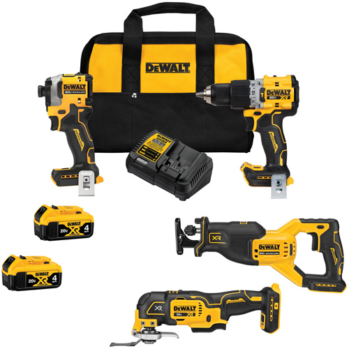 Brushless 4-Tool Combo Kit, Lithium-Ion, 20 V Superchem Industries