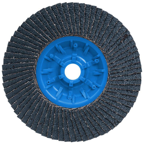 POWERBLEND TRM QC Flap Disc, 5" x 5/8"-11, Type 27, Z40 Grit, Zirconia Alumina Superchem Industries