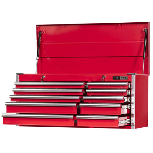 PMC4210 Pro Series Mechanics Chest, 40-3/10" W, 10 Drawers, Red Superchem Industries