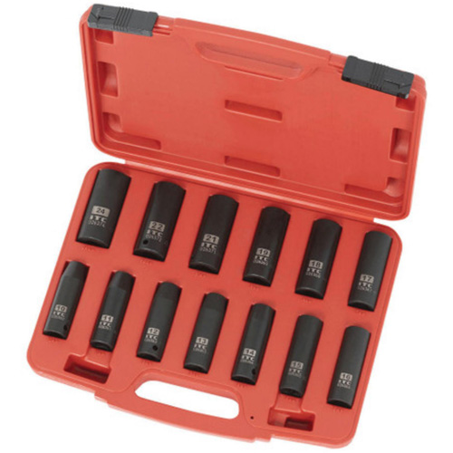 IPS-1312DM Metric Socket Set, 13 Pcs, Impact, 1/2" Drive Size, Deep Superchem Industries