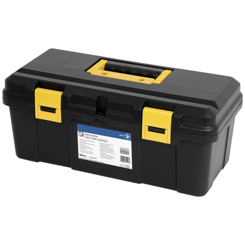 Coffre &agrave; outils portatif en plastique JPTB-19, 19" la x 9" p x 8" h, Noir Superchem Industries