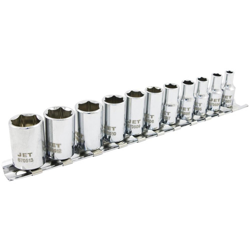 SS1411M-6 6-Point Metric Socket Set, 11 Pcs, 1/4" Drive Size Superchem Industries
