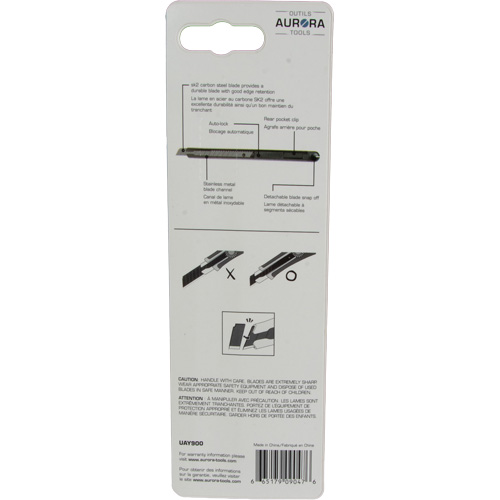 9mm Standard-Duty Knife, Stainless Steel, Plastic Handle Superchem Industries