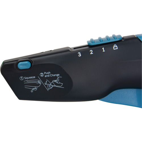 Retractable Safety Knife , Stainless Steel, Heavy-Duty, Plastic/Aluminum Handle Superchem Industries