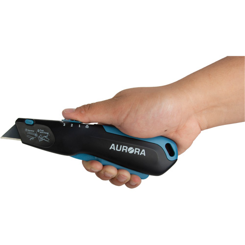 Retractable Safety Knife , Stainless Steel, Heavy-Duty, Plastic/Aluminum Handle Superchem Industries