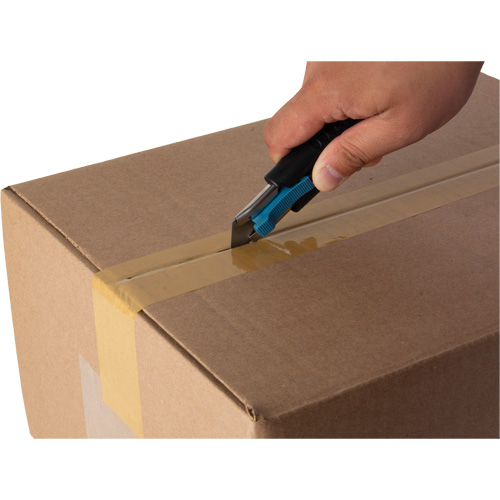 Standard-Duty Retractable Safety Knife, Stainless Steel, Rubber Handle Superchem Industries