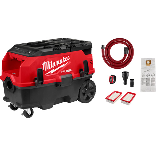M18 FUEL PACKOUT 9 Gallon Dual-Battery Dust Extractor with VACLINK, 27-3/4" x 16-3/4" x 19" Superchem Industries