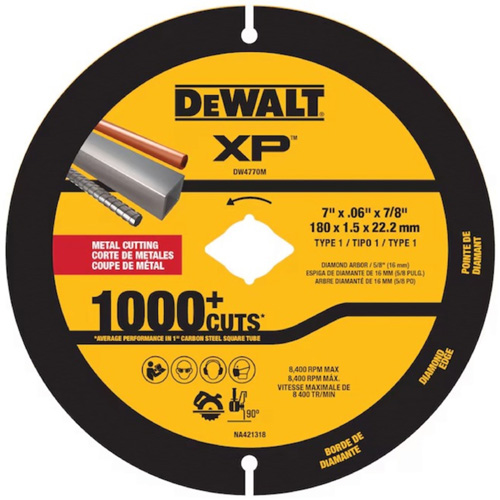 Lame diamant&eacute;e XP pour m&eacute;tal pour meuleuses angulaires et scies circulaires Superchem Industries