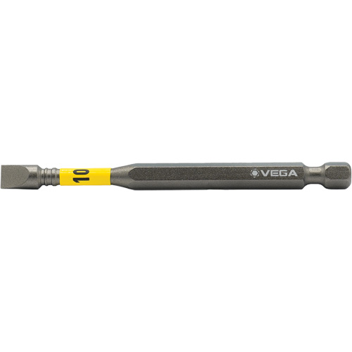 Impactech&reg; Power Bit, Slot, 10F-12R Tip, 1/4" Drive Size, 3-1/2" Length Superchem Industries