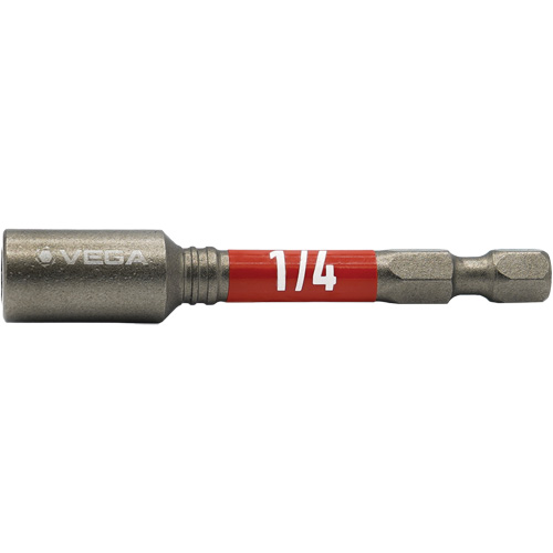 Impactech&reg; Nut Driver, 1/4" Tip, 1/4" Drive, 2-9/16" L, Magnetic Superchem Industries