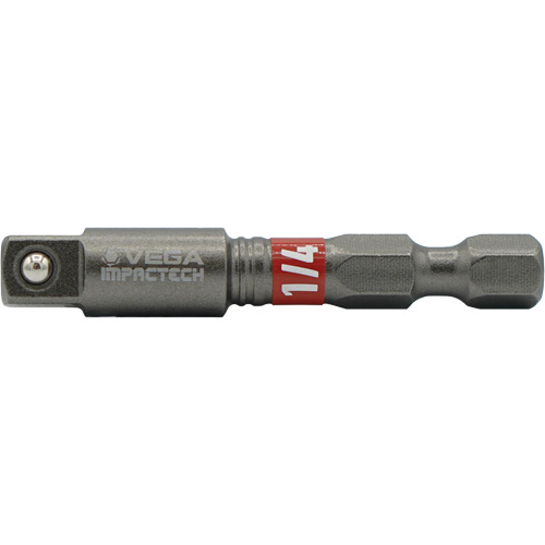 Impactech&reg; Impact Socket Adapter, 1/4" Drive Size, 1/4" Male Size, 2" L Superchem Industries