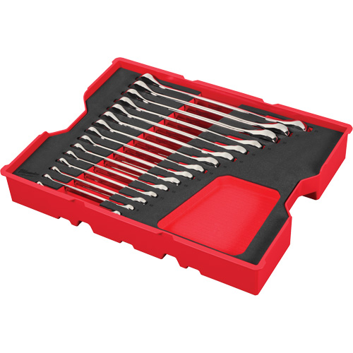 Wrench Set with Tray for PACKOUT Drawers, Ratcheting Combination, 15 Pieces, Metric Superchem Industries