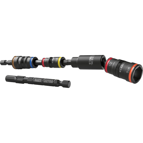 Impact Flip Socket Set With Swivel Adapter, Hex, 1/4" Drive, 6 Pcs Superchem Industries